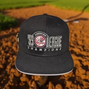 Vtg New York Yankees '99 American League Champions New Era Snapback Hat